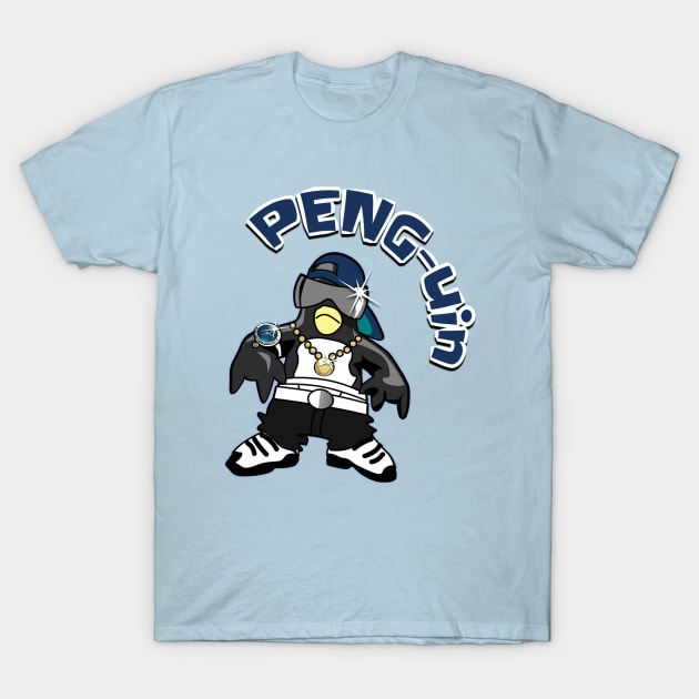 PENG PENGUIN. Cool, cute cartoon penguin T-Shirt by Off the Page